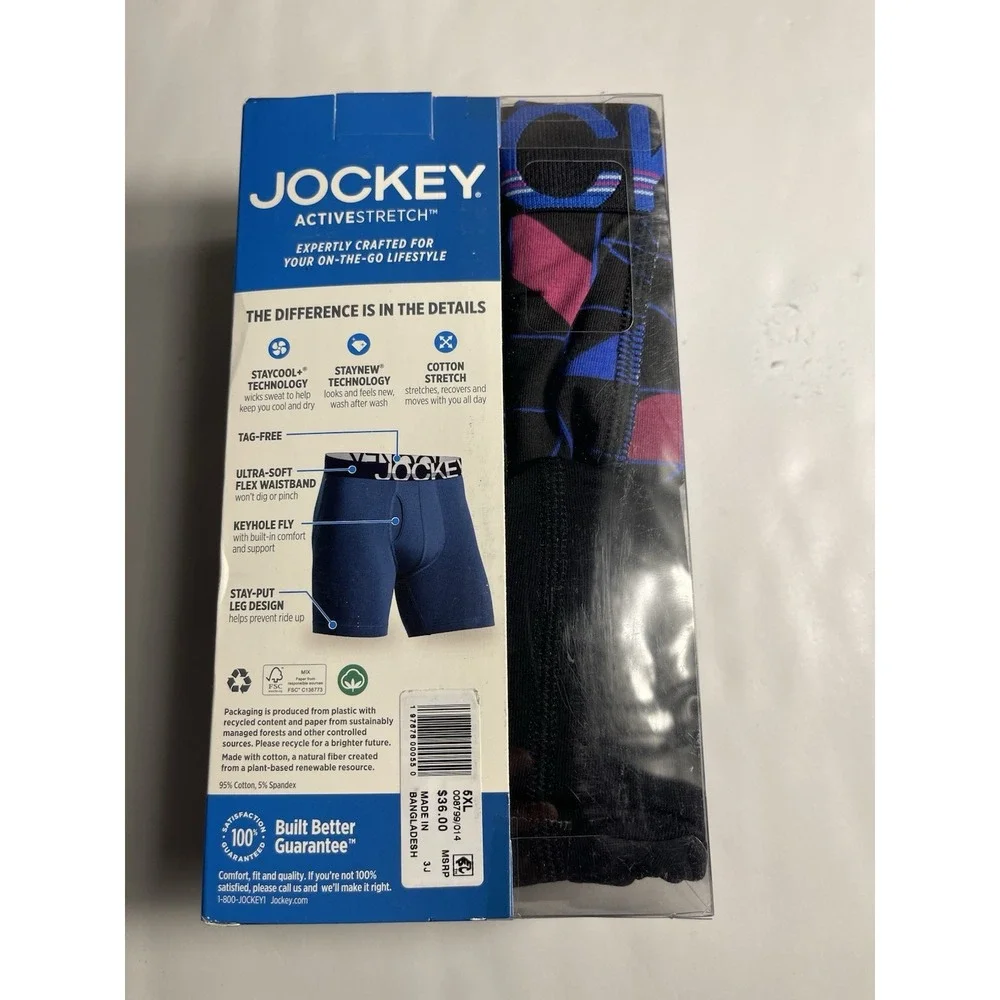 Jockey ActiveStretch Midway 2-pk. Big & Tall Long Leg 7